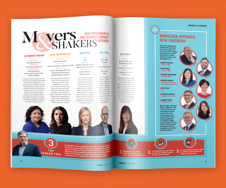InBUSINESS Spring 2020 Movers & Shakers